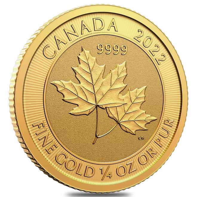 2022 1/4 oz Canadian Twin Maple Leaf Gold Coin .9999 Fine BU (Sealed)