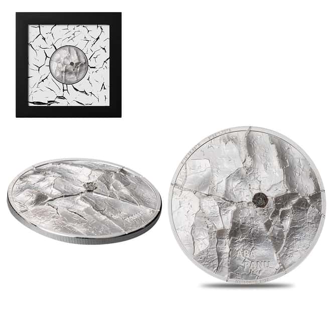 2022 1 oz Silver Aba Panu Meteorite Coin Cook Islands .999 Fine (w/Box & COA)