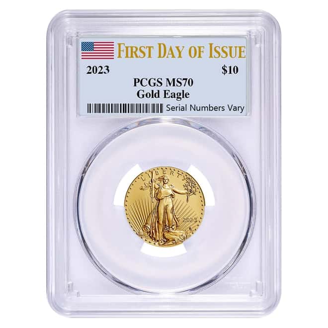 2023 1/4 oz Gold American Eagle PCGS MS 70 FDOI