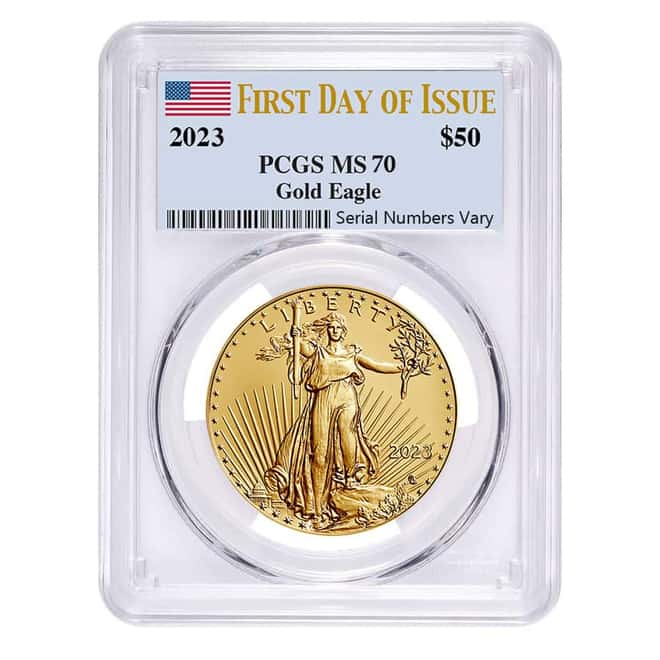 2023 1 oz Gold American Eagle PCGS MS 70 FDOI