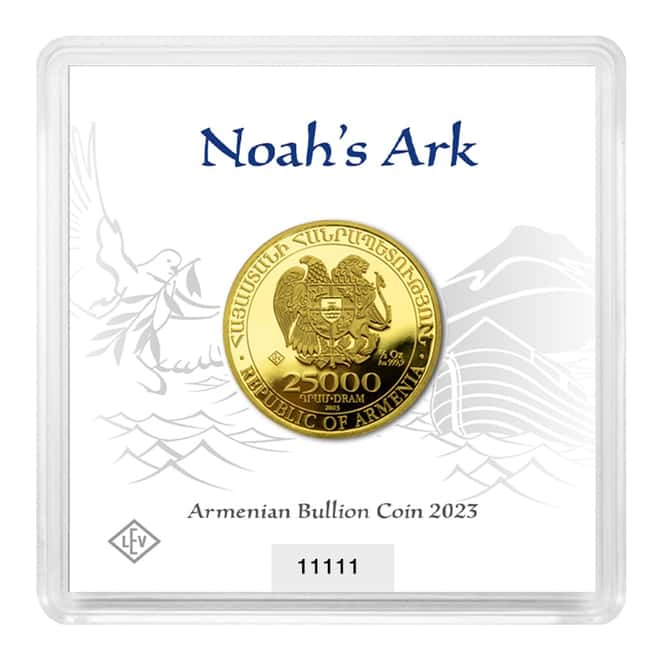 2023 Armenia 1/2 oz Gold Noah's Ark 25000 Dram Coin BU