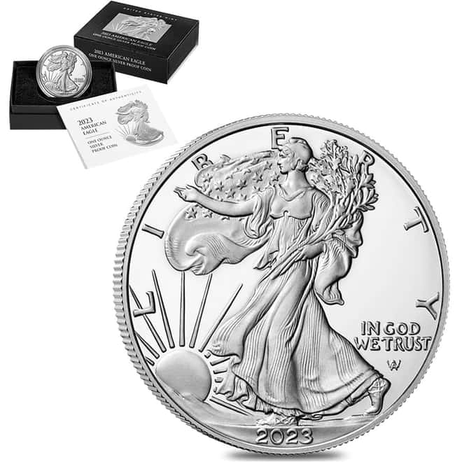 2023-W 1 oz Proof Silver American Eagle (w/Box & COA)