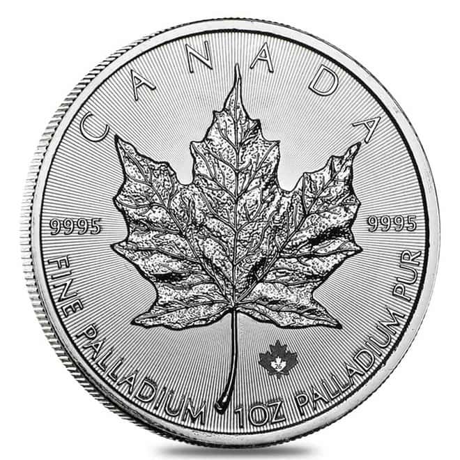 2026 1 oz Palladium Canadian Maple Leaf Coin $50 BU