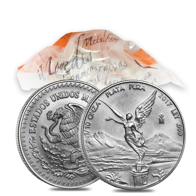 2017 1/10 oz Mexican Silver Libertad Coin .999 Fine BU