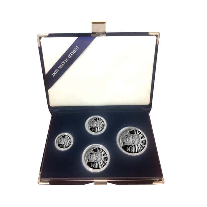 2007-W Platinum 1.85 oz Proof American Eagle 4-coin set (W/Box & COA)