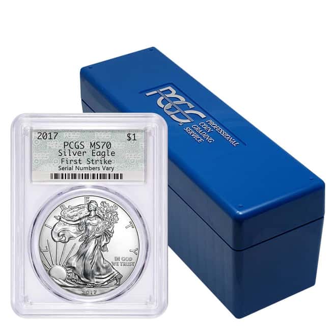 2017 1 oz Silver American Eagle $1 Coin PCGS MS 70 First Strike (Doily)
