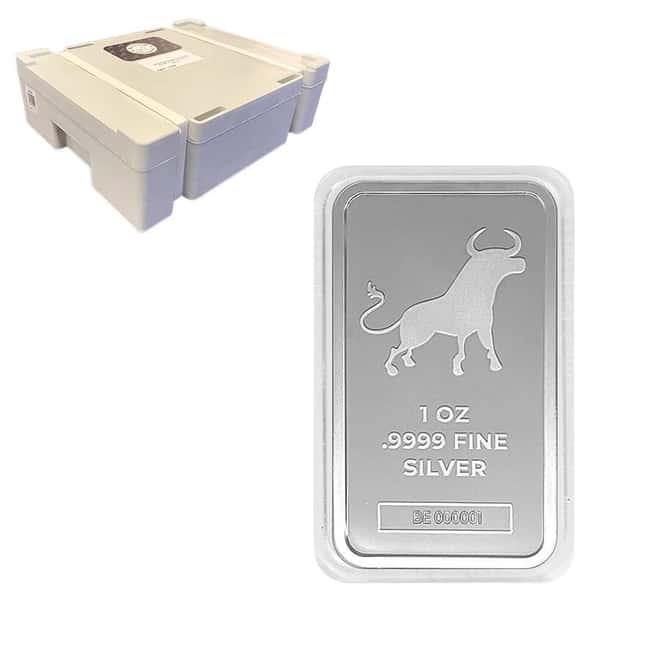 Box of 200 - 1 oz Bullion Exchanges Silver Bar .9999 Fine (in Cap)