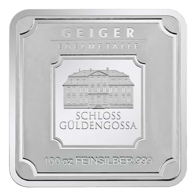 100 oz Geiger Original Square Silver Bar .999 Fine (In Assay)