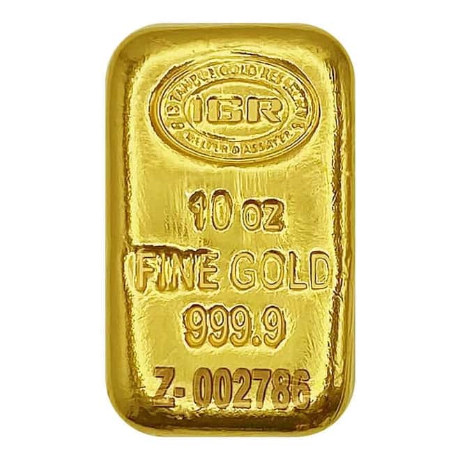 10 oz Istanbul Gold Refinery (IGR) Cast Bar .9999 Fine