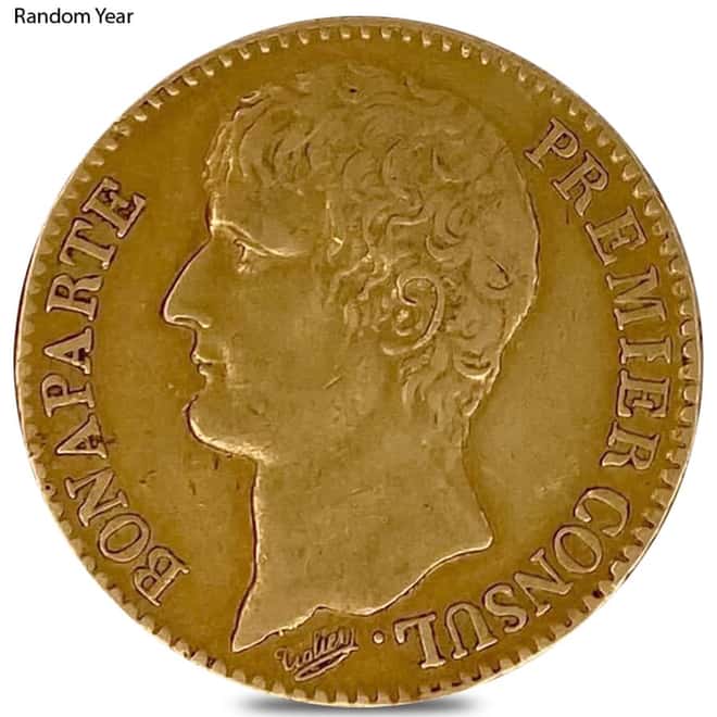 1802-1803 France 40 Francs Napoleon I Gold Coin Avg Circ