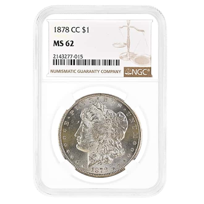 1878 CC Silver Morgan Dollar NGC MS 62