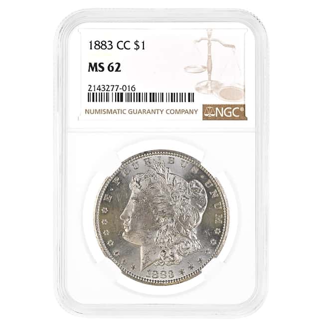 1883-CC Morgan Silver Dollar $1 NGC MS 62