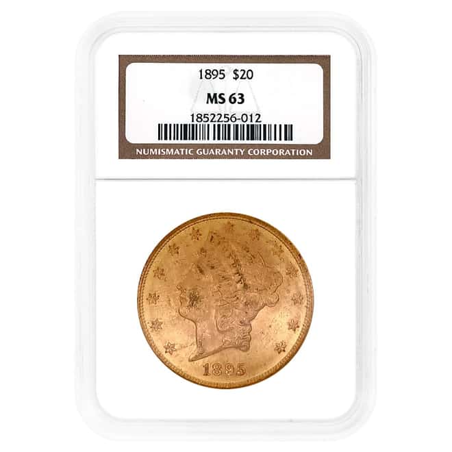 1895 $20 Liberty Head Double Eagle Gold Coin NGC MS 63