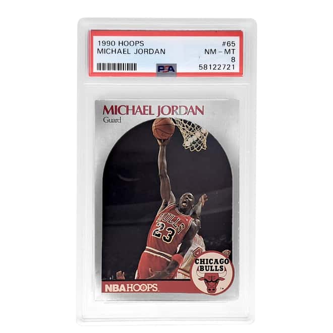 1990 Hoops Michael Jordan #65 Basketball Card PSA 8 NM-MT