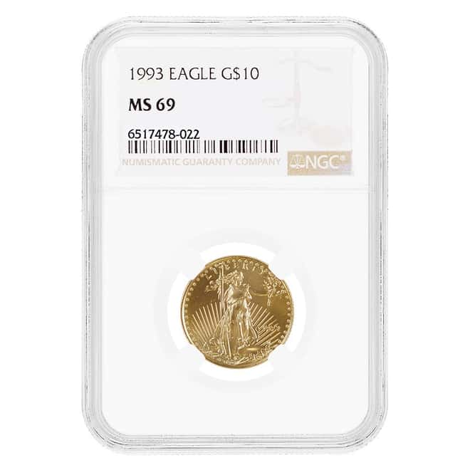 1993 1/4 oz $10 Gold American Eagle NGC MS 69