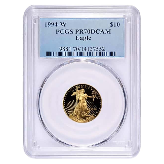 1994-W 1/4 oz Proof Gold American Eagle PCGS PF 70 DCAM