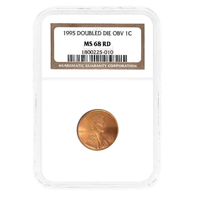 1995 Lincoln Penny 1 Cent Doubled Die Obverse NGC MS 68 RD