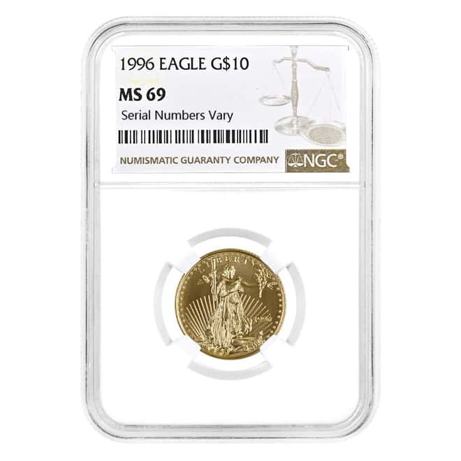 1996 1/4 oz $10 Gold American Eagle NGC MS 69