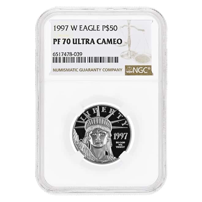 1997 W 1/2 oz $50 Platinum American Eagle Proof Coin NGC PF 70 UCAM