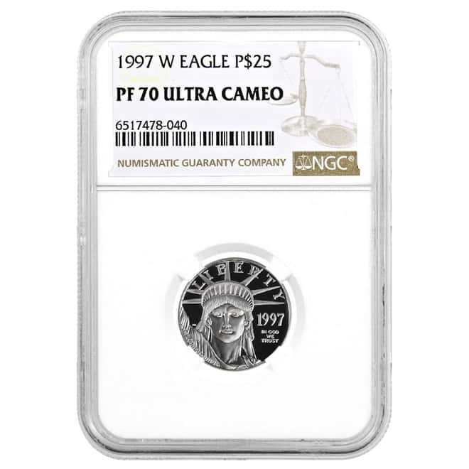 1997 W 1/4 oz $25 Platinum American Eagle Proof Coin NGC PF 70 UCAM