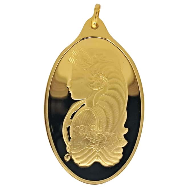 1/2 oz Gold PAMP Suisse Lady Fortuna Oval Bar .9999 Fine