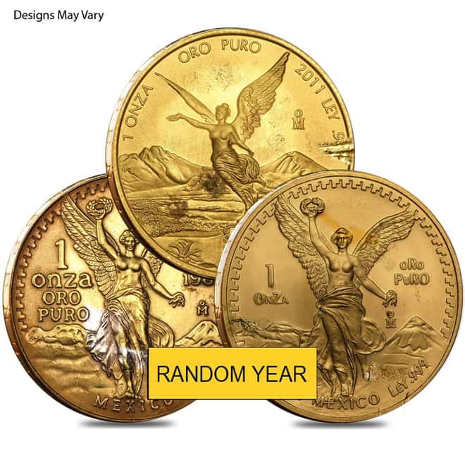 1 oz Mexican Gold Onza / Libertad Scruffy (Random Year)