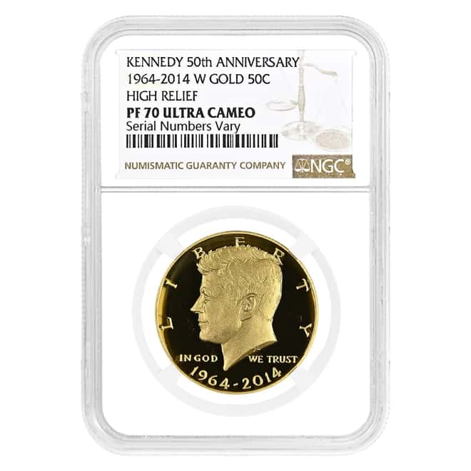 2014-W 3/4 oz Gold Kennedy Half Dollar Proof High Relief NGC PF 70 UCAM