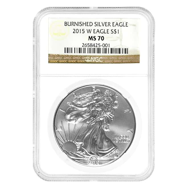 2015-W 1 oz Burnished Silver American Eagle NGC MS 70
