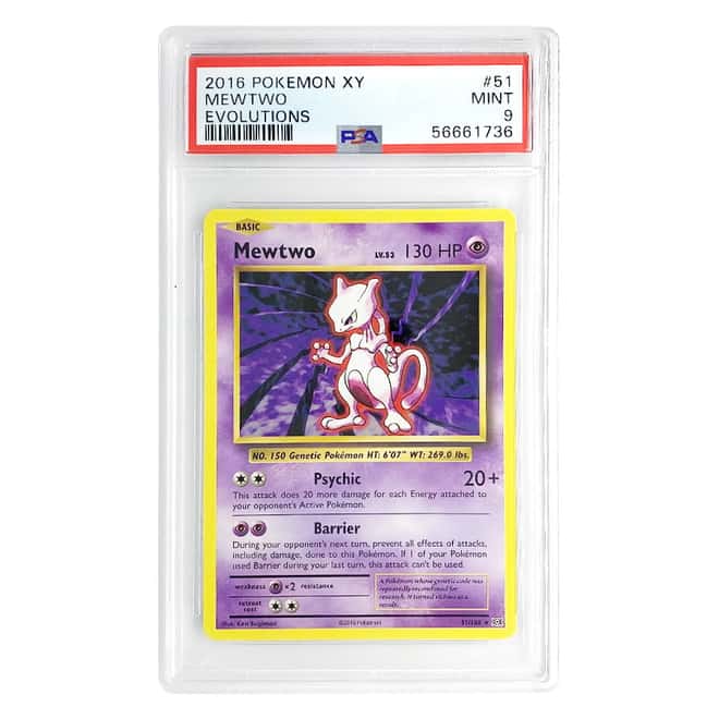 2016 Pokemon XY Evolutions Mewtwo #51 Card PSA 9 MINT