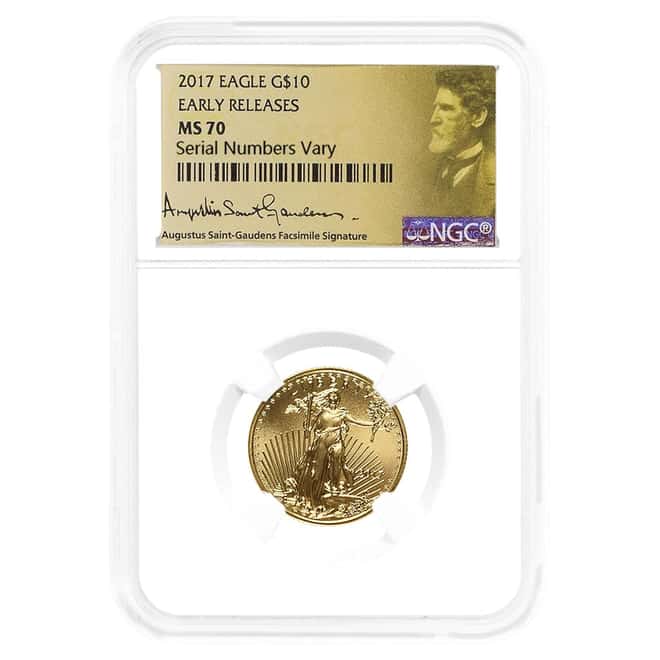 2017 1/4 oz Gold American Eagle NGC MS 70 ER (Gaudens Facsimile)