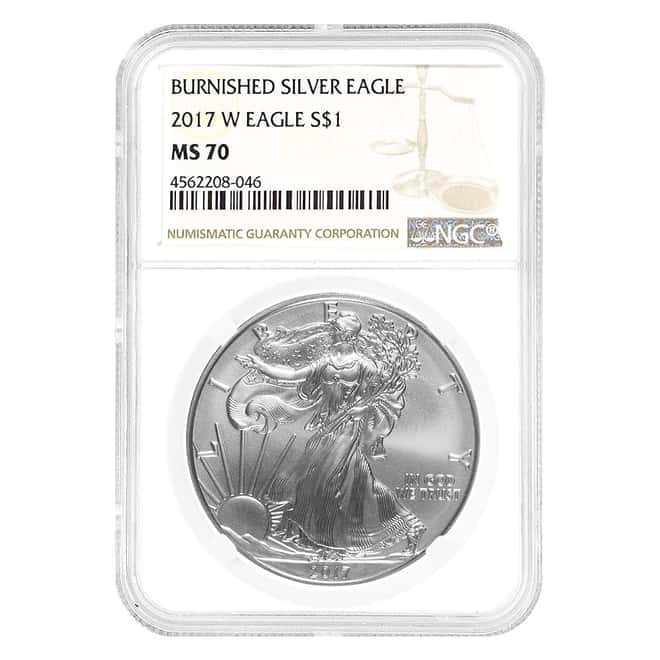 2017-W 1 oz Burnished Silver American Eagle NGC MS 70