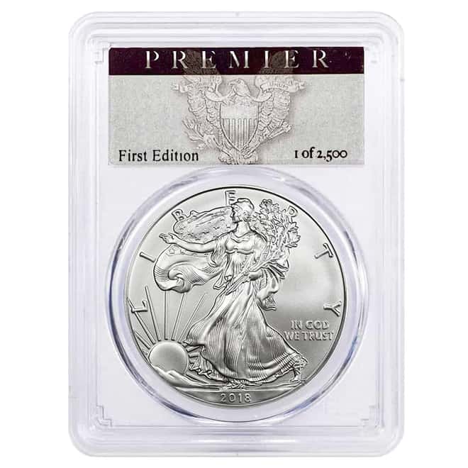 2018-W 1 oz Burnished Silver American Eagle PCGS SP 70