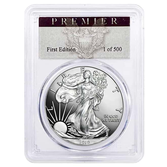 2019-W 1 oz Silver Eagle Congratulations Set PCGS PF 70