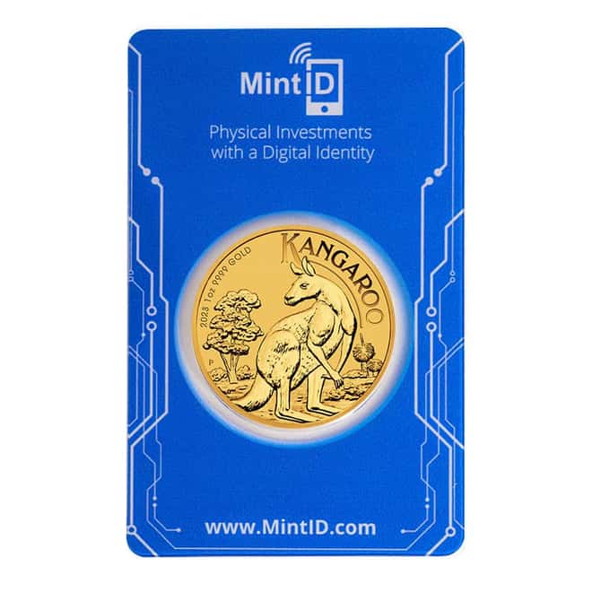 2023 1 oz Australian Gold Kangaroo BU (MintID NFC Scan Card)