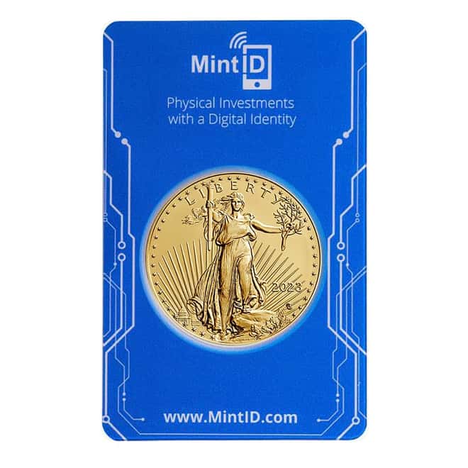 2023 1 oz Gold American Eagle Coin BU (MintID NFC Scan Card)