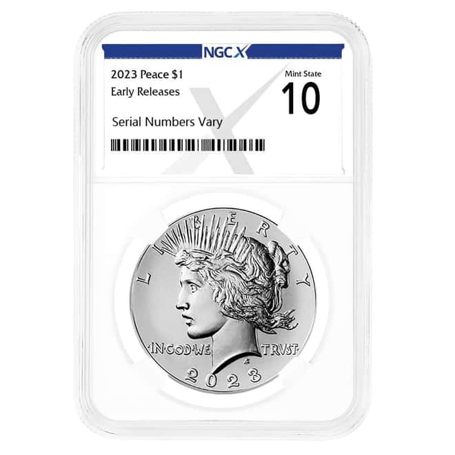 2023 Peace Silver Dollar NGCX MS 10 ER (X Label)