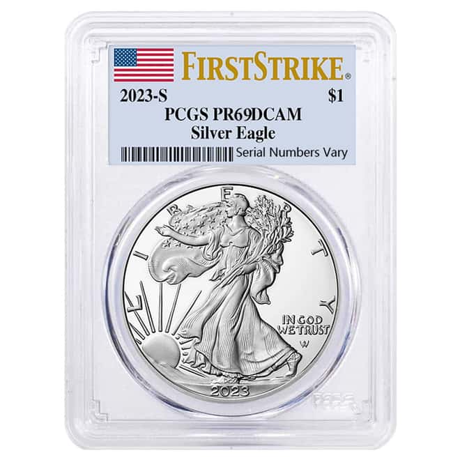 2023-S 1 oz Proof Silver American Eagle PCGS PF 69 FS (Flag)