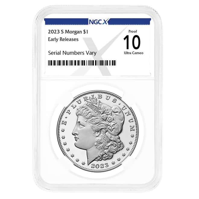 2023-S Morgan Silver Dollar Proof Coin NGCX PF 10 ER (X Label)