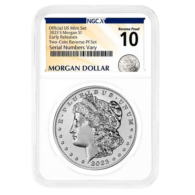 2023-S Morgan Silver Dollar Reverse Proof NGCX PF 10 ER (Morgan Label)