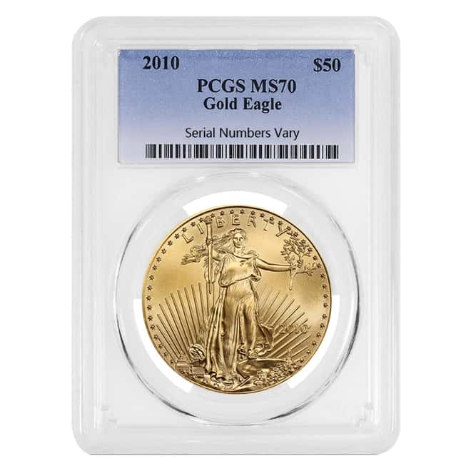 2010 1 oz $50 Gold American Eagle PCGS MS 70