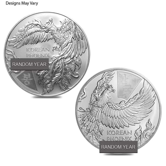 South Korea 1 oz Silver Phoenix Medal BU (Random Year)