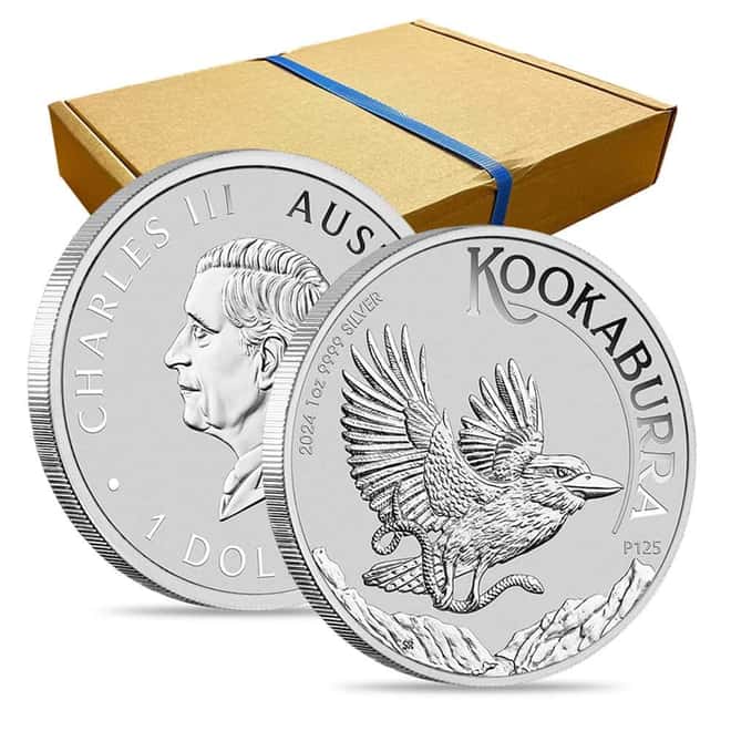 Lot of 100 - 2024 1 oz Silver Australian Kookaburra Perth Mint BU