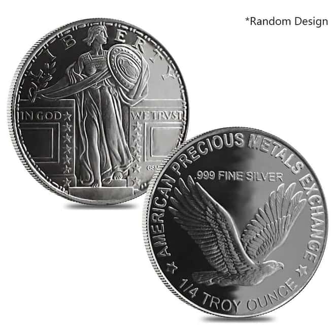 1/4 oz Silver Generic Rounds .999 Fine
