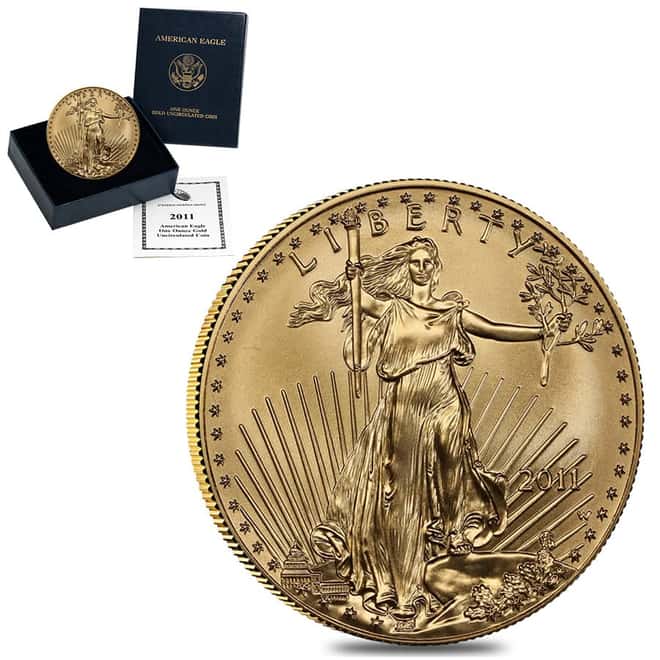 2011 W 1 oz $50 Burnished Gold American Eagle (w/Box & COA)