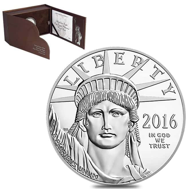 2016-W 1 oz Platinum American Eagle Proof Coin (w/Box & COA)