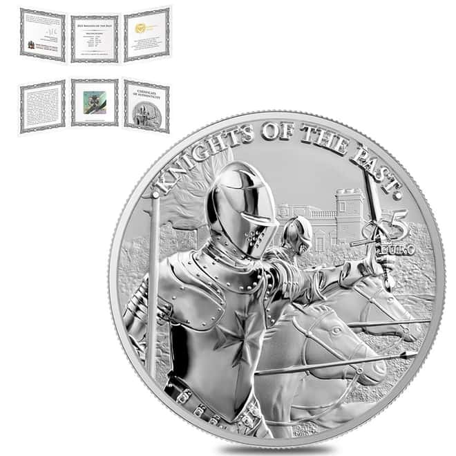 2021 Malta 1 oz Knights of the Past Silver Coin BU Germania