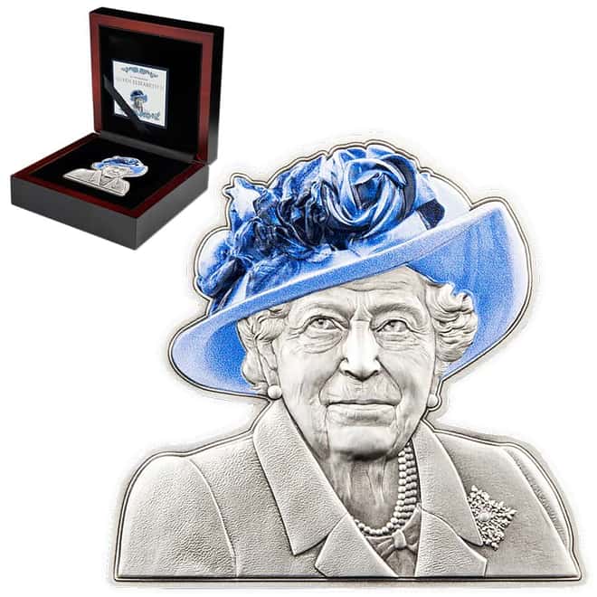 2022 Barbados 5 oz Silver Queen Elizabeth II Shaped Coin