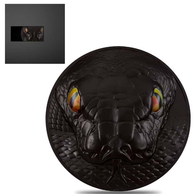 2023 1 Kilo Silver Hunters by Night - Python Palau Coin .999 Fine (w/Box & COA)