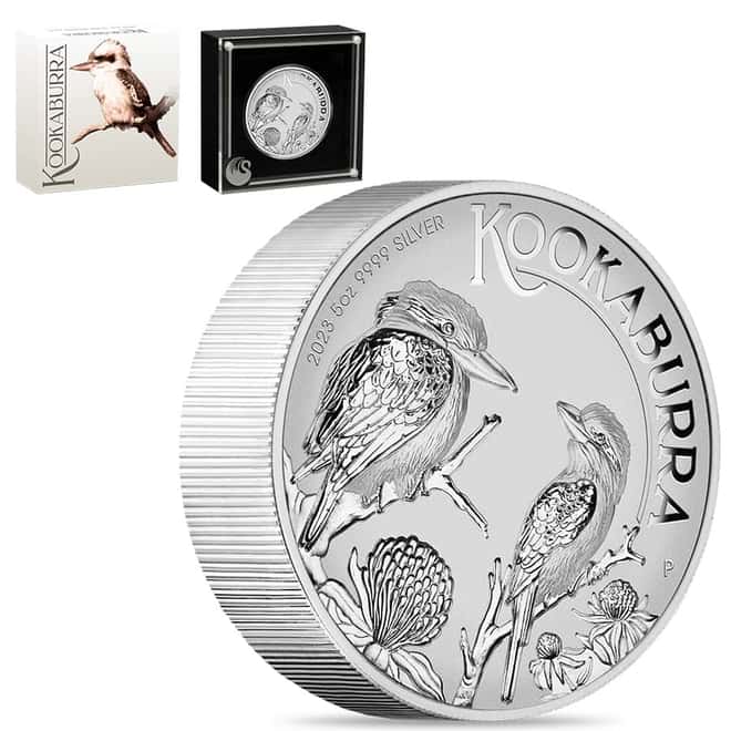 2023 5 oz Incused Silver Australian Kookaburra Perth Mint