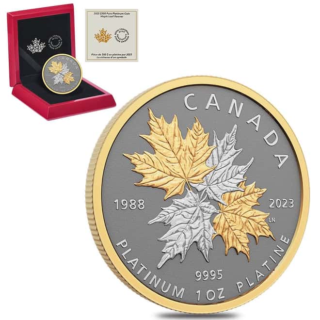 2023 Canada 1 oz Platinum Maple Leaf Forever Coin .9995 Fine